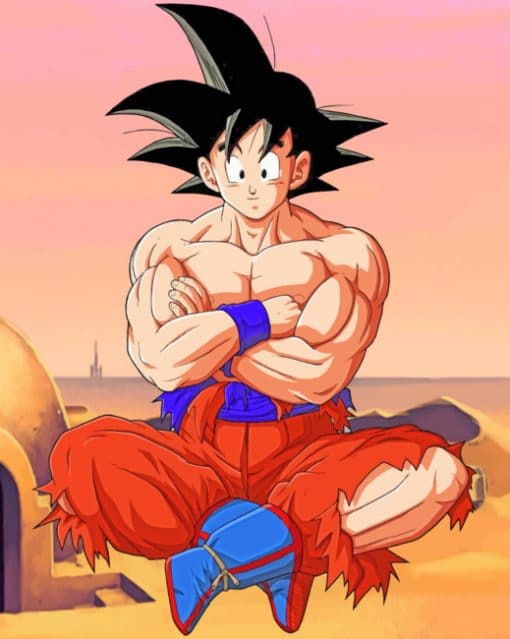 Goku Anime Character paint by numbers