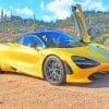 Golden McLaren 720s Spider paint by numbers