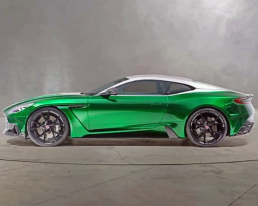 Green Aston Martin DB11 paint by numbers