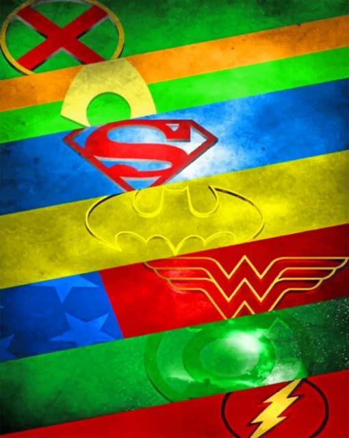 Justice League Of America paint by numbers