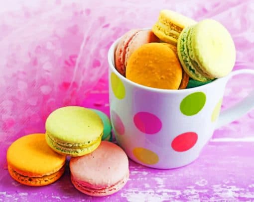 Macarons In Cup paint by numbers