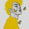 Man With Yellow Butterflies Paint by numbers