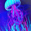 Neon Jellyfish paint by numbers