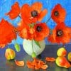 Orange Flower Vase paint by numbers