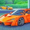 Orange McLaren Senna LM paint by numbers