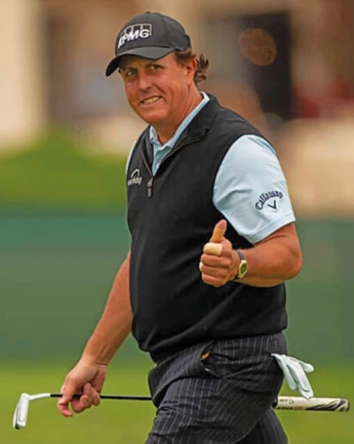 Phil Mickelson Player Paint by numbers