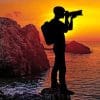 Photographer Silhouette paint by numbers