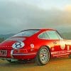 Red Porsche 911 paint by numbers