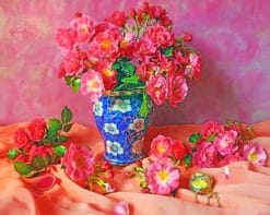 Rose Flowers Vase paint by numbers