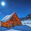 Snow Cabin paint by numbers