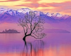 Wanaka Lake Sunset paint by numbers