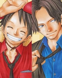 Ace And Luffy One Piece Paint by numbers