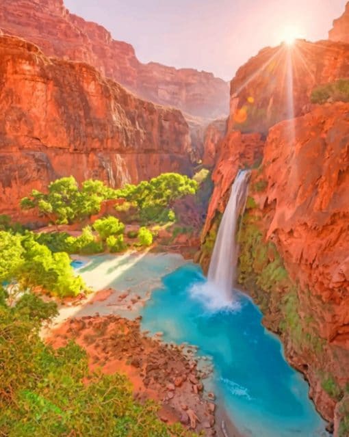 Arizona Havasu Falls Paint by numbers