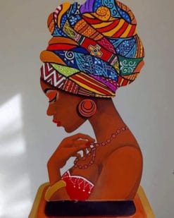 Black African Woman Paint by numbers