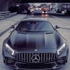 Black Mercedes AMG paint by numbers