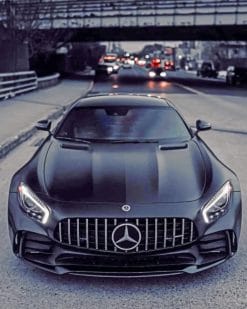 Black Mercedes AMG paint by numbers