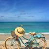 Blue Bike On The Beach Paint by numbers