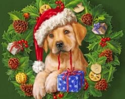 Christmas Dog Paint by numbers