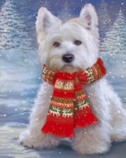 Christmas Puppy Paint by numbers