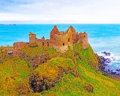 Dunluce Castle Northern Ireland paint by numbers