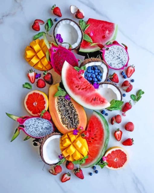 Fresh Fruits paint by numbers