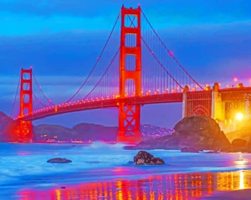 Golden Gate Bridge California paint by numbers