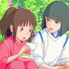 Haku And Chihiro Spirited Away paint by numbers