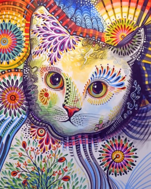 Mandala Cat Paint by numbers