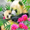 Mother And Baby Panda paint by numbers