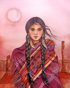 Native American Woman paint by numbers