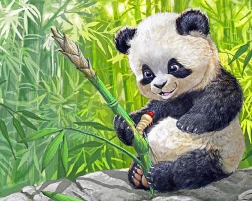 Panda animals paint by numbers