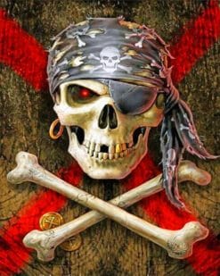 Pirate Skull Paint by numbers