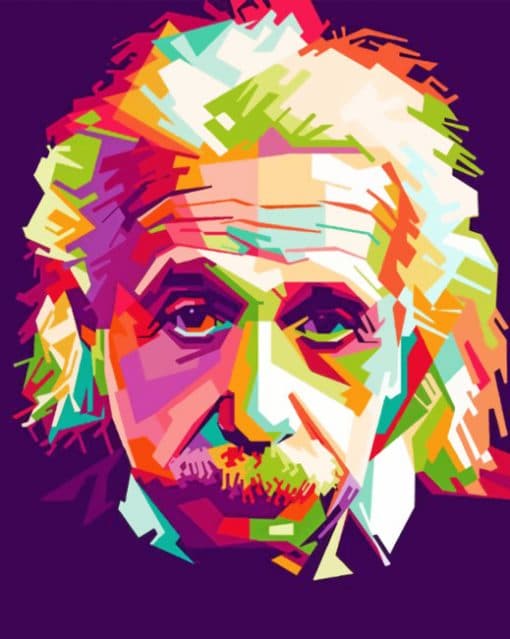 Albert Einstein Pop Art paint by numbers