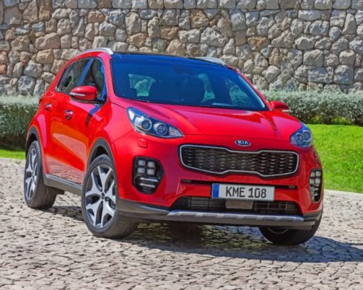 Red kia Sportage 2016 Paint by numbers