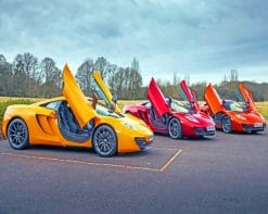 Rolling Supercars paint by numbers