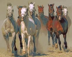 Running Horses paint by numbers