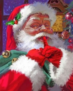 Father Christmas paint by numbers