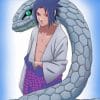 Sasuke Curse Mark Snakes paint by numbers