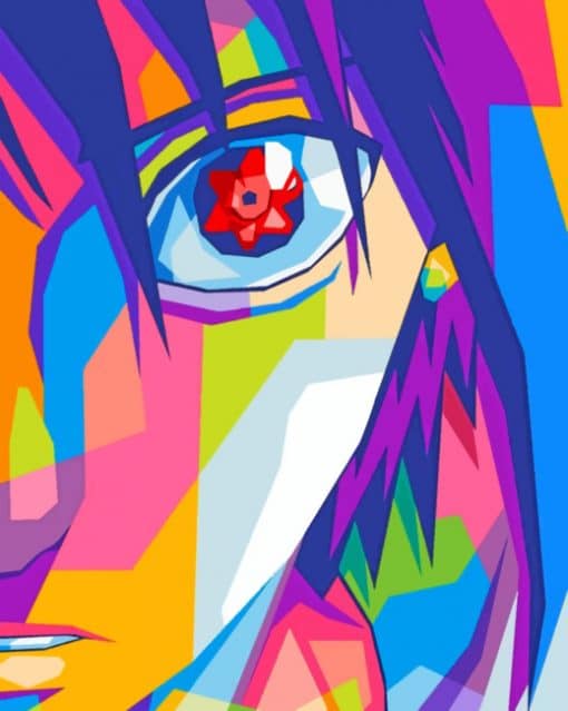 Sasuke Pop Art paint by numbers