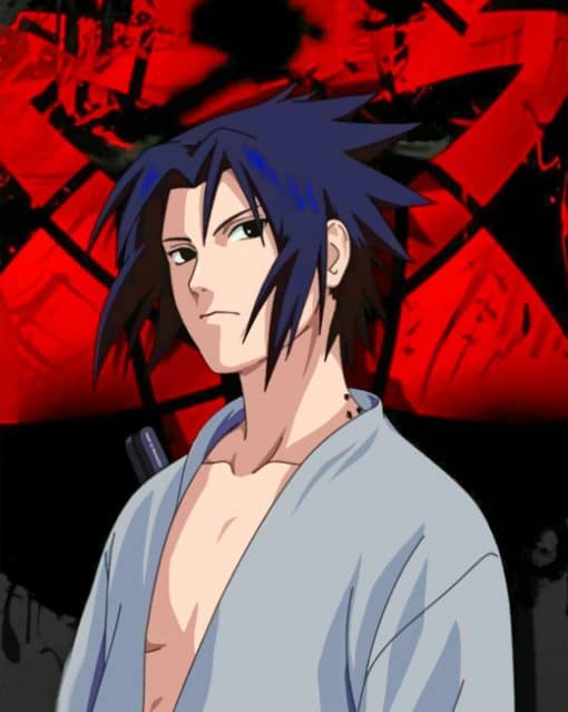 Aesthetic Sasuke Uchiha paint by numbers