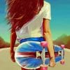 Skater Girl paint by numbers