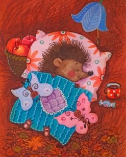 Sleepy Hedgehog paint by numbers