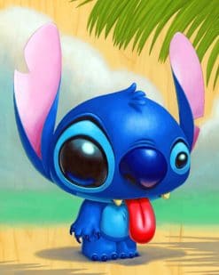 Stitch With Tongue Out paint by numbers