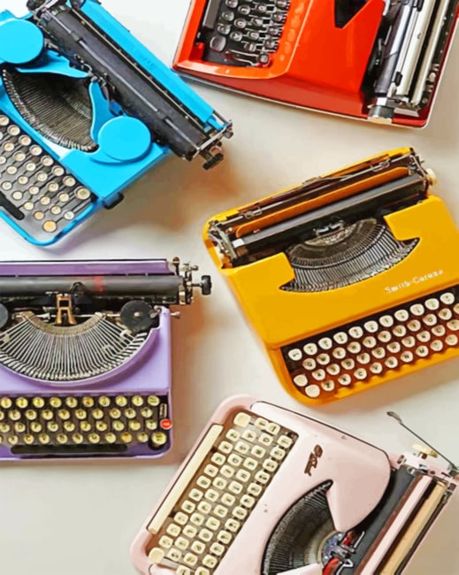 Vintage Typewriters Paint by numbers