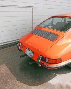 Vintage Orange Porsche paint by numbers