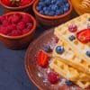 Waffles With Syrup And Berries Paint by numbers