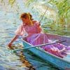 Woman On A Boat Paint by numbers