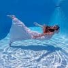 Woman With White Dress Underwater Piant by numbers