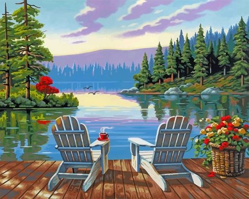 Lakeside Morning Paint by numbers