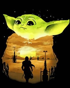 Mandalorian Baby Yoda Art Paint by numbers